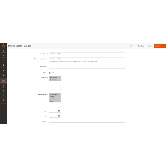 Advanced Surcharge/Extra Fee Rule for Magento 2