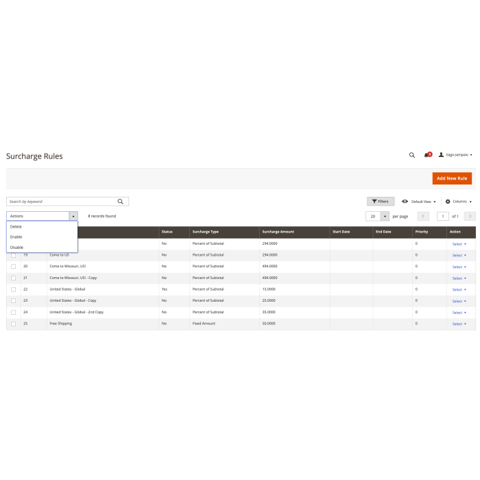 Advanced Surcharge/Extra Fee Rule for Magento 2