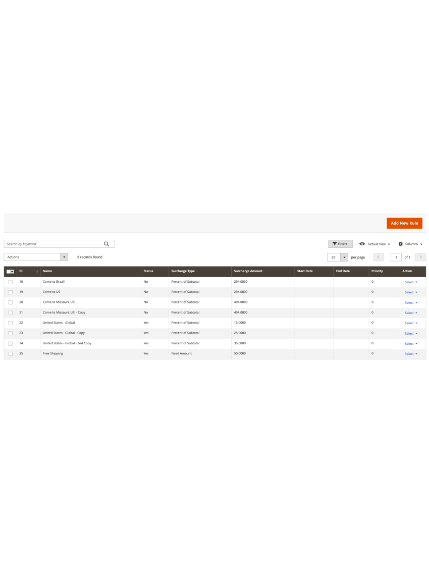 Advanced Surcharge/Extra Fee Rule for Magento 2